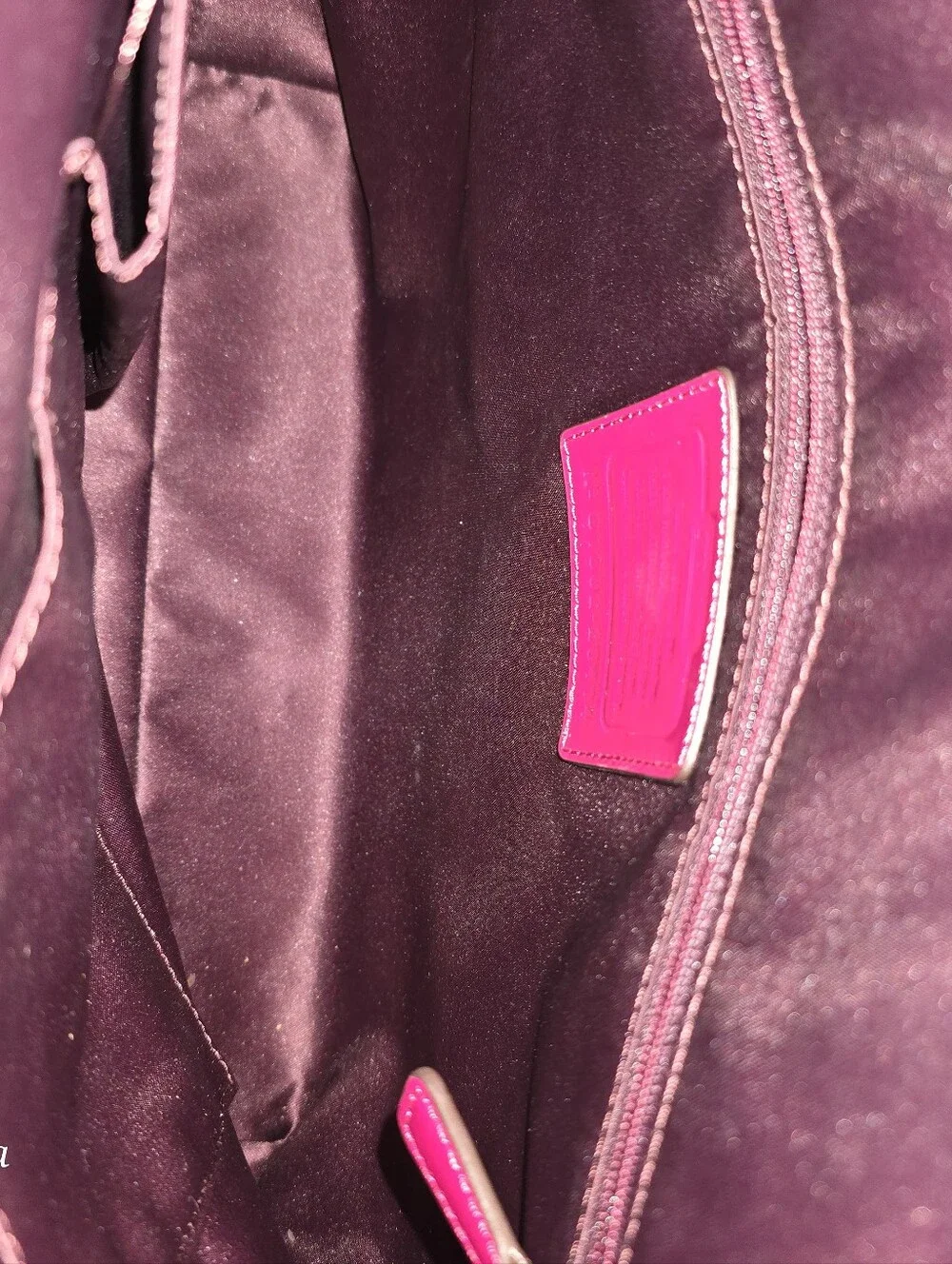 Rare Coach Poppy Magenta Tote Bag